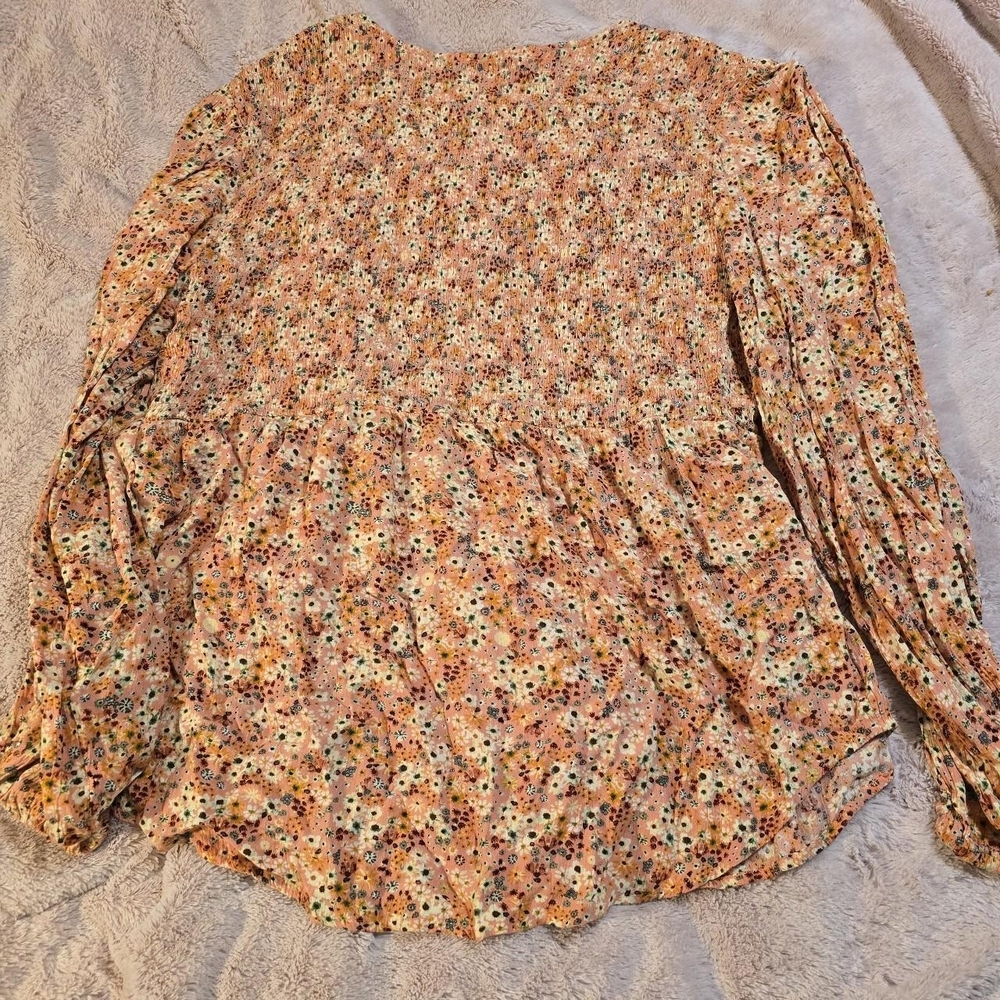 Sonoma Floral Print Blouse in Orange and Black - Picture 3 of 3